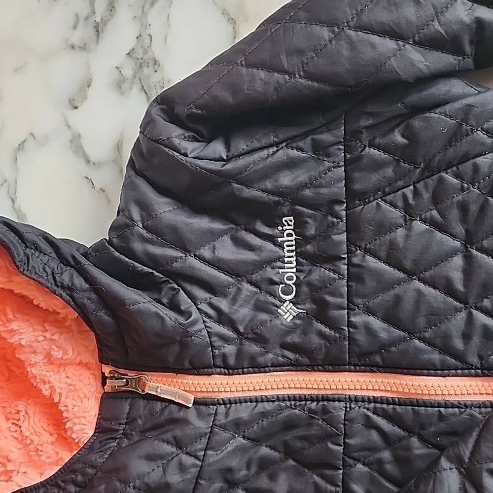 Columbia Bella Plush Quilted Insulated Hooded Jacket Youth XXS (4-6)